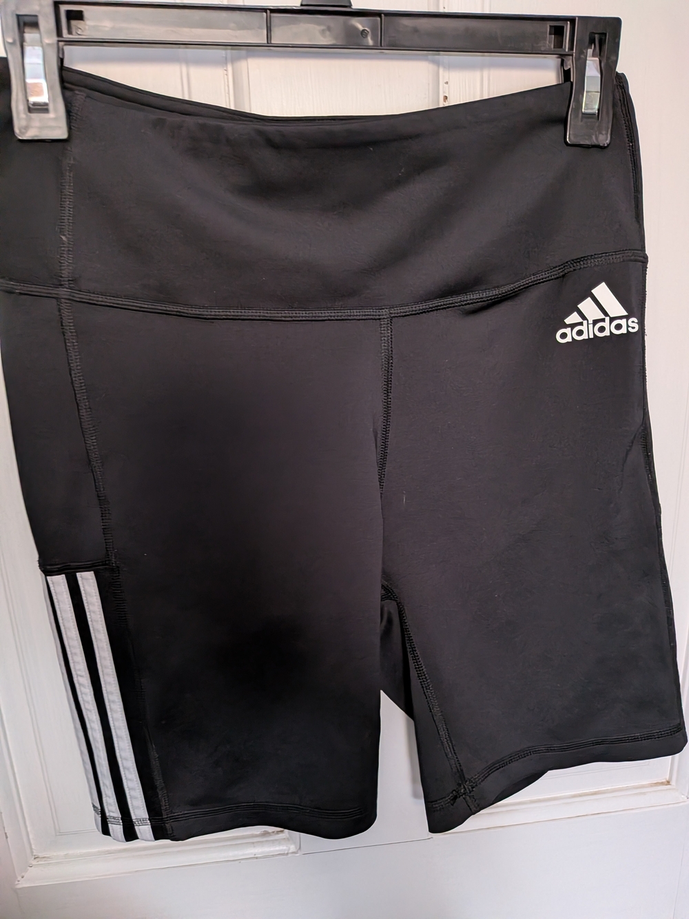 Adidas Primegreen Women’s M Black AEROREADY High Rise Bike Shorts 3 Stripe